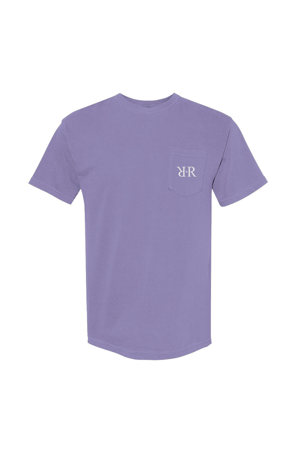 Unisex Heavyweight Logo Pocket-T-Shirt in black, chest pocket detail