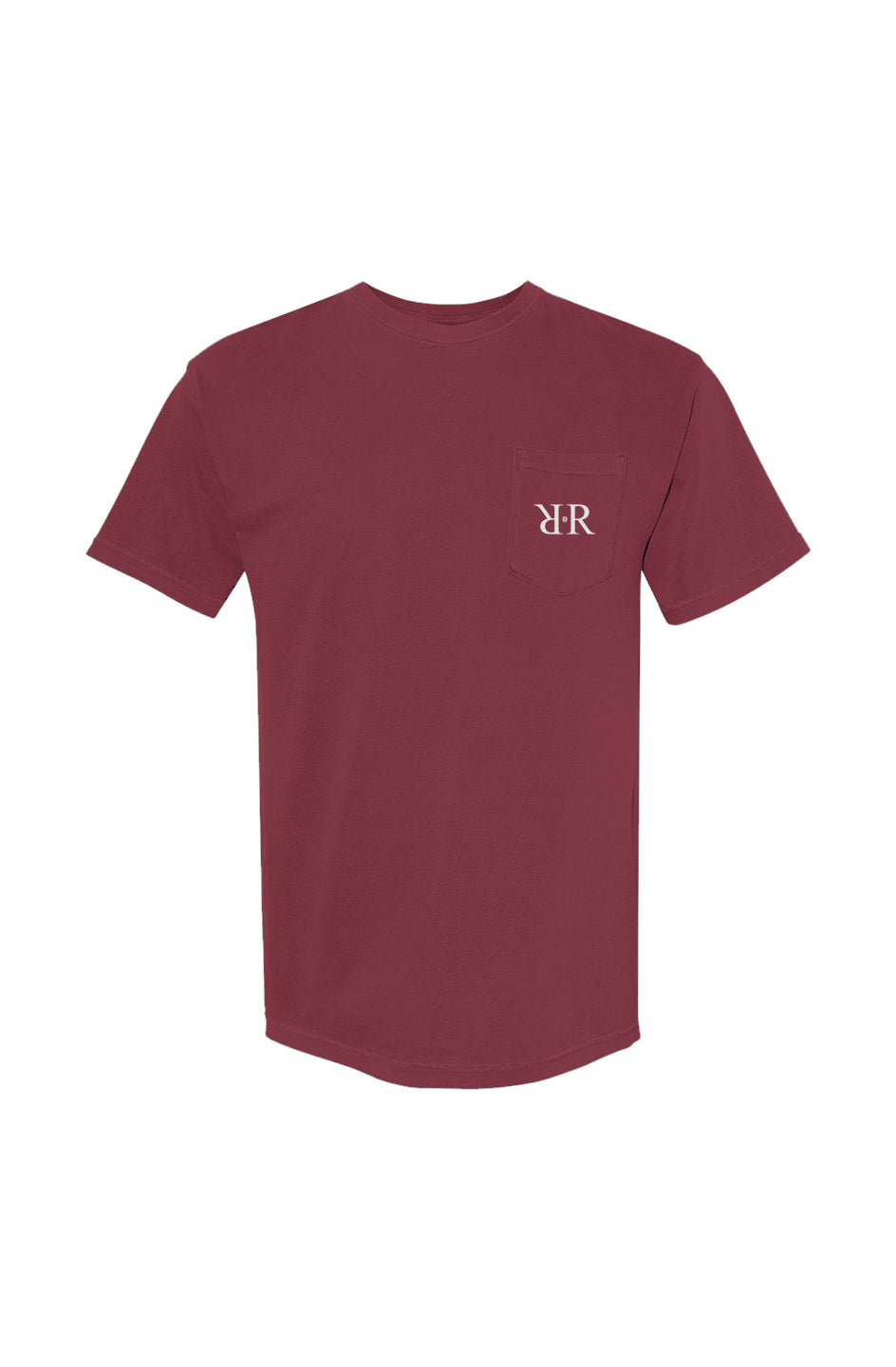 Unisex Heavyweight Logo Pocket-T-Shirt in black, chest pocket detail