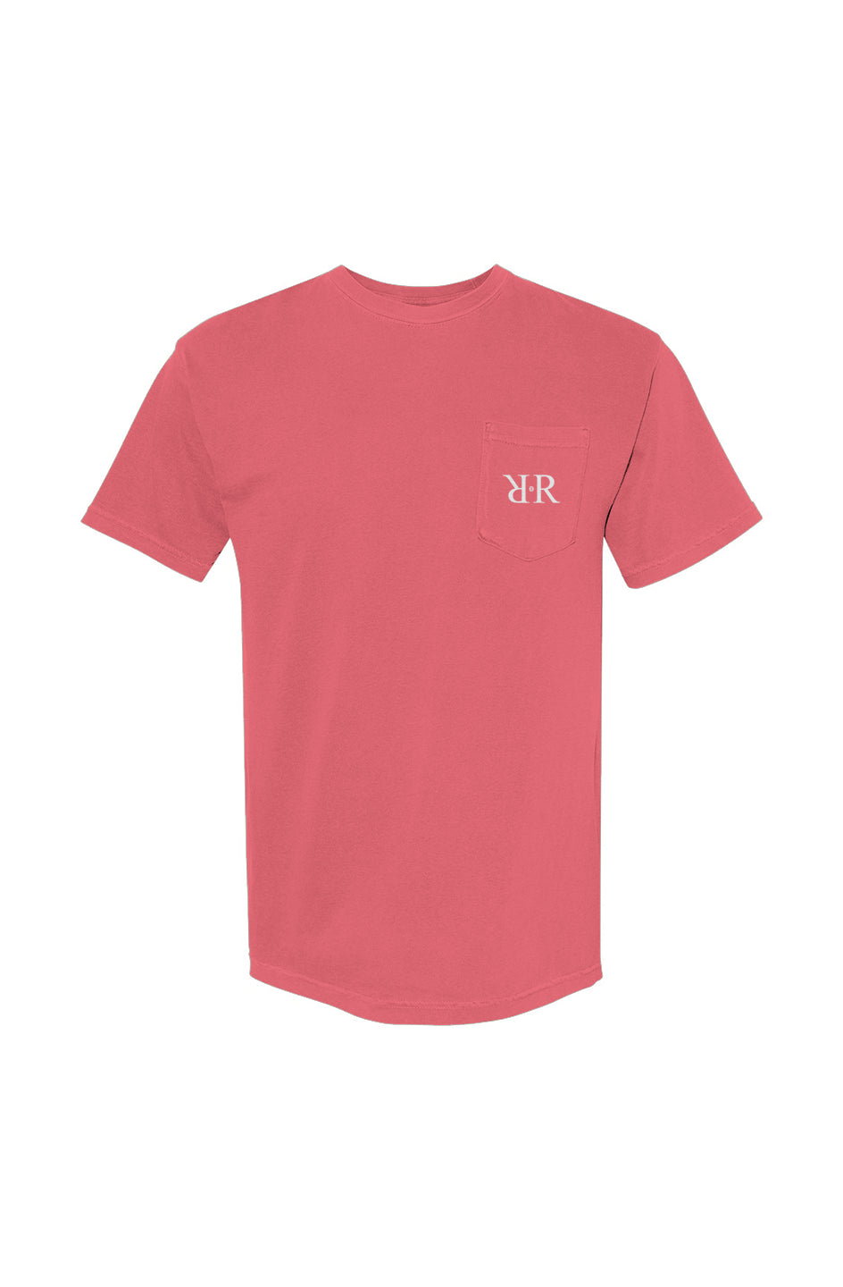 Unisex Heavyweight Logo Pocket-T-Shirt in black, chest pocket detail