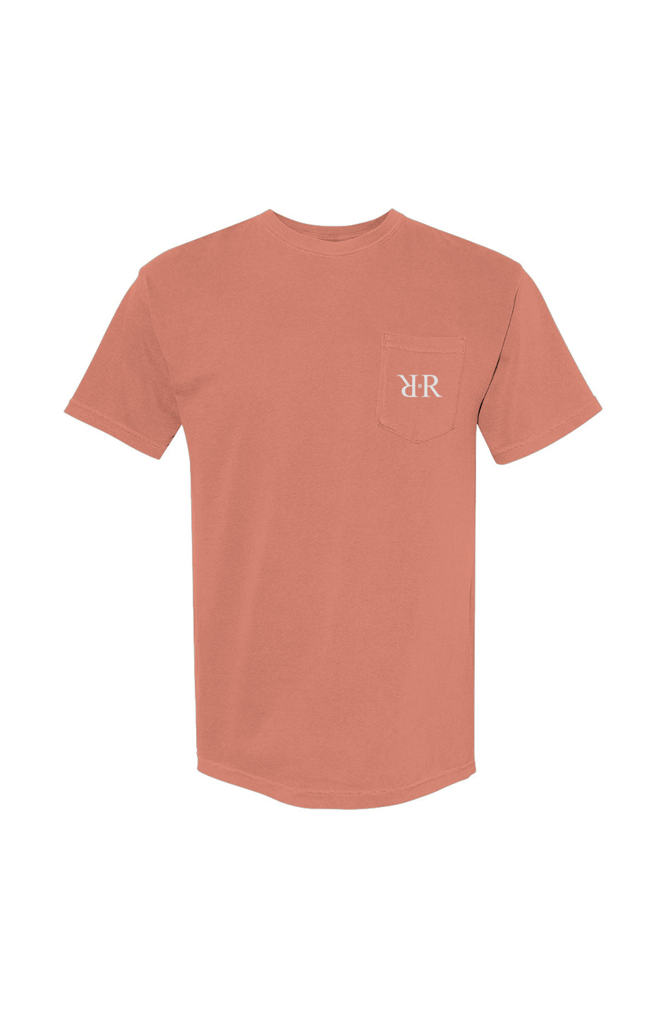 Unisex Heavyweight Logo Pocket-T-Shirt in black, chest pocket detail