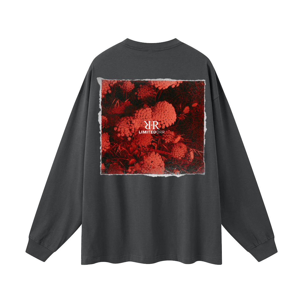 "Red Flowers" Heavy Streetwear Long Sleeve