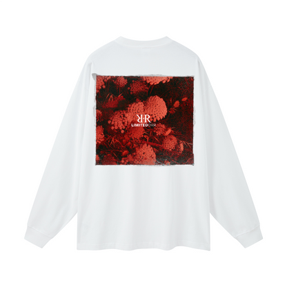 "Red Flowers" Heavy Streetwear Long Sleeve