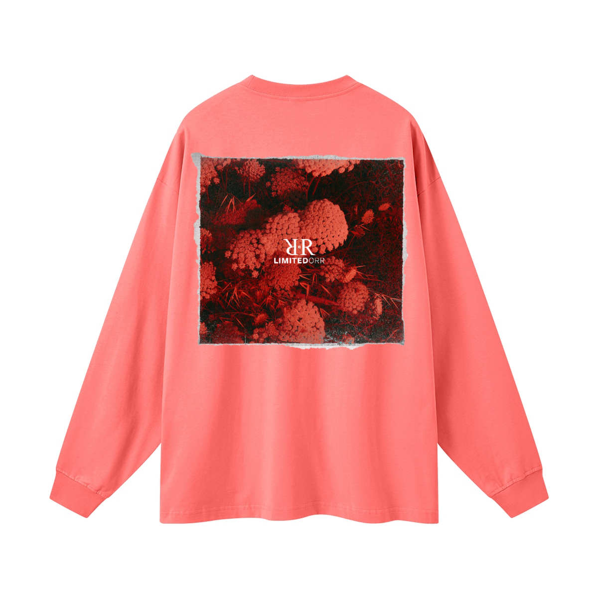 "Red Flowers" Heavy Streetwear Long Sleeve