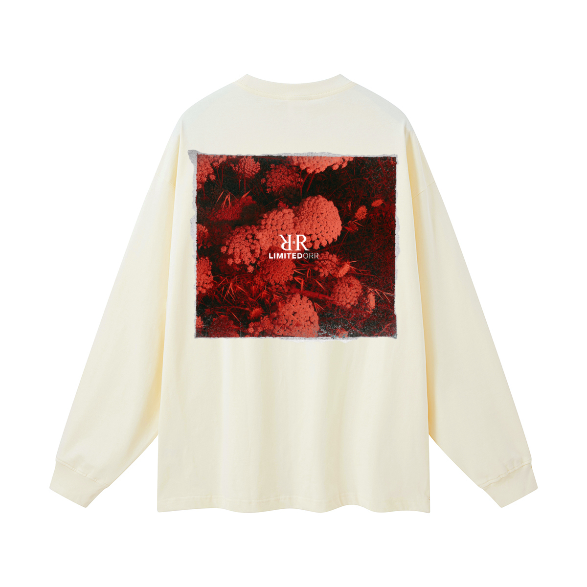 "Red Flowers" Heavy Streetwear Long Sleeve