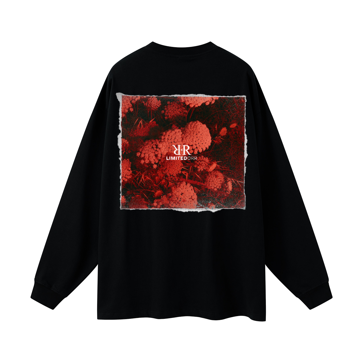 "Red Flowers" Heavy Streetwear Long Sleeve