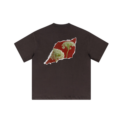 "Red Flowers" Unisex Loose T-shirt