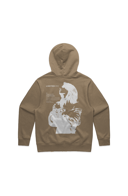 "Happy World Manifesto" Premium Heavy Hood