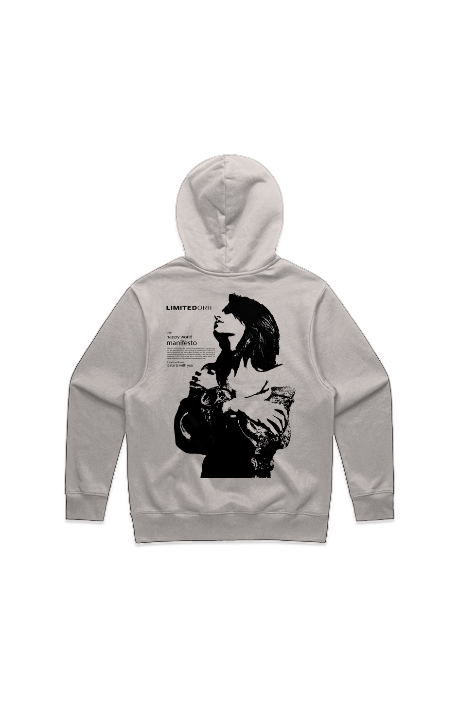 "Happy World Manifesto" Premium Heavy Hood
