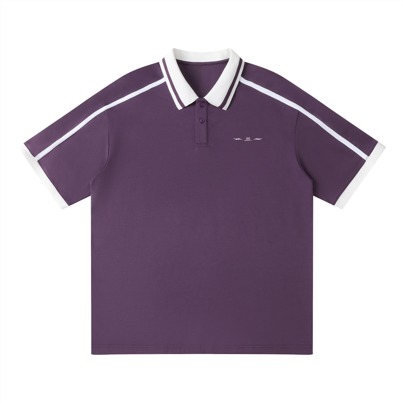 "RR Barbed" Contrast Piping Polo Shirt