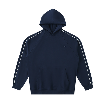 "RR" Contrast Piping Raglan Hoodie