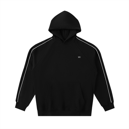 "RR" Contrast Piping Raglan Hoodie