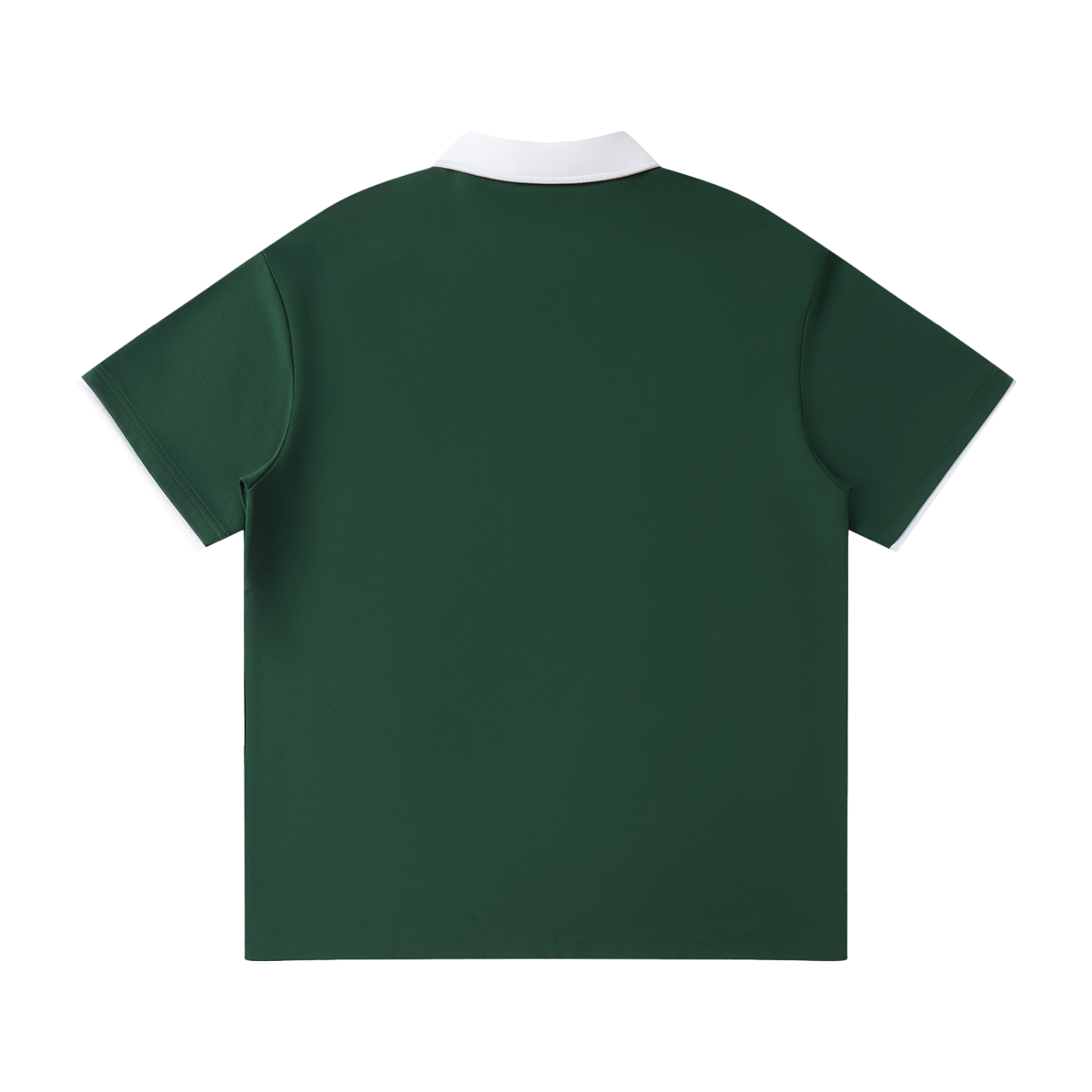 "RR" Contrast Collar Raglan Polo Shirt